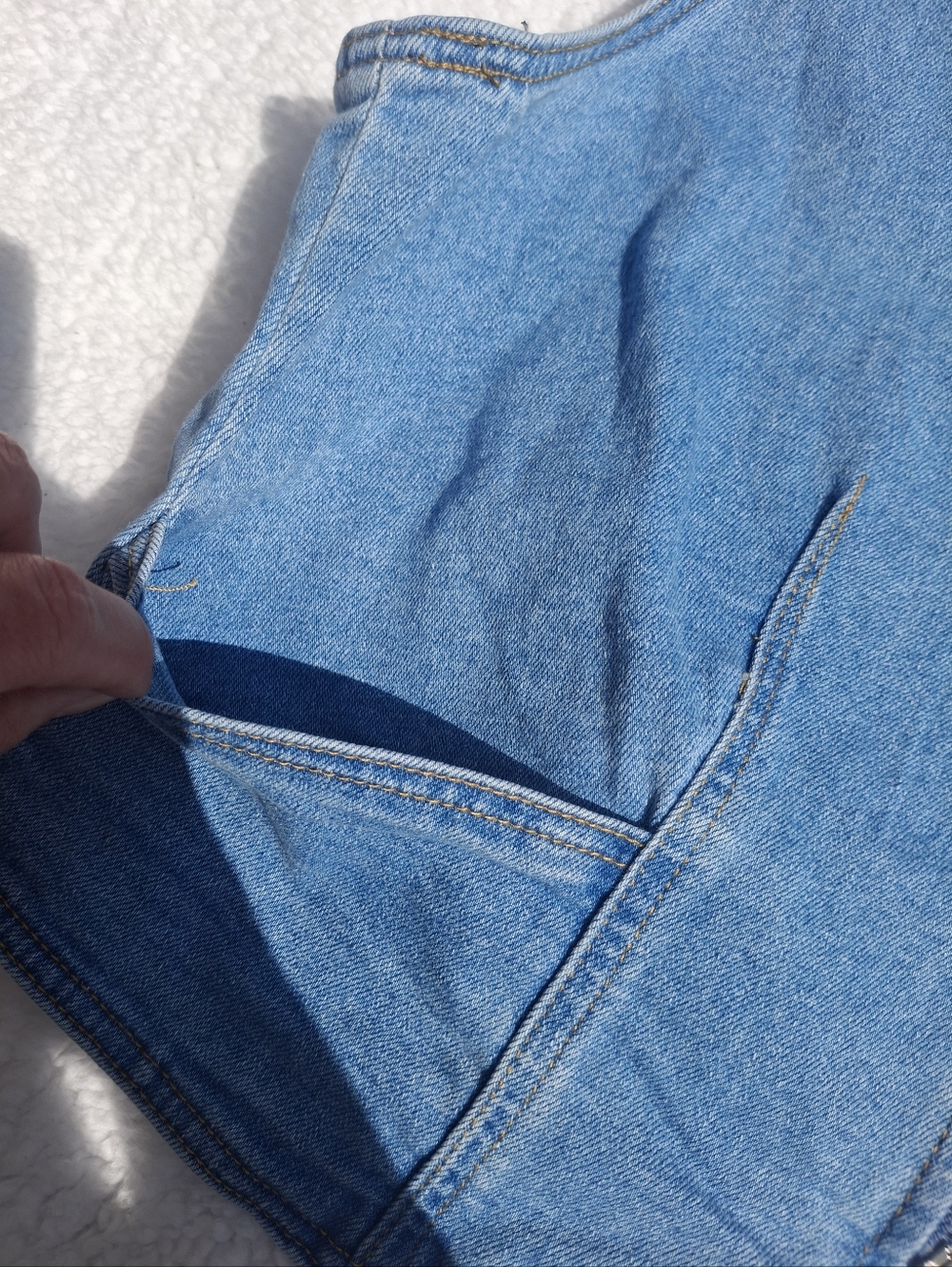 Forever 21 Light Blue Denim Vest - Size 2X - Picture 5 of 8